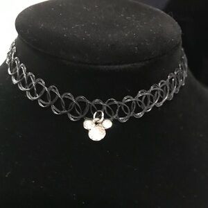 Disney Mickey Mouse Crystal Charm Choker Necklace